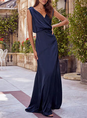 A-line/Princess V-neck Sleeveless Ruffles Mother of the bride dresses