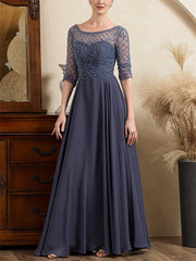 A-line/Princess spoon short sleeved and ground beaded mother of the bride dresses