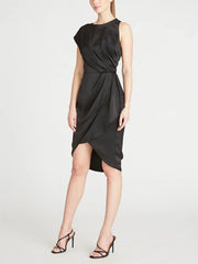 Ruffle edge A-line/Princess low round sleeveless knee length mother of the bride dresses