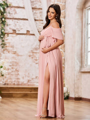 Sweetheart Neck Spaghetti Straps Empire Chiffon Dresses Dusty Rose