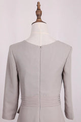 Elegant Mermaid 3/4 Long sleeved Chiffon Bra with Belt Bride Mother Of The Bride Dresses