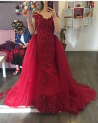 Mermaid Off Shoulder Evening Dress Lace Embroidery