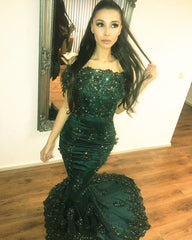 Off Shoulder Lace Mermaid Evening Dresses Elegant