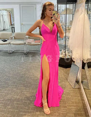 Wholesale Mermaid Backless Long Pink Prom Dress Evening Dress prom dresses shops