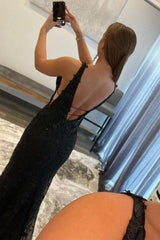 Mermaid Deep V Neck Red Lace Long Prom Dress Formal Dress TP1157