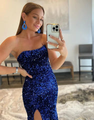 Wholesale Mermaid Glitter Off-the-Shoulder Backless Prom Dress With Sequins prom dresses with long sleeves