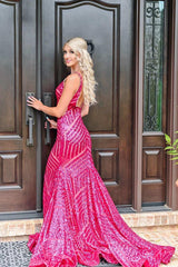 Mermaid Royal Blue V-Neck Long Prom Dress Party Dress TP1147