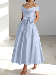 A-line/Princess Off Shoulder Pocket Mother of the bride dresses