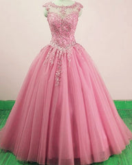 Modest Quinceanera Dresses Tulle Ball Gown Lace Appliques