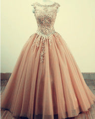 Modest Quinceanera Dresses Tulle Ball Gown Lace Appliques