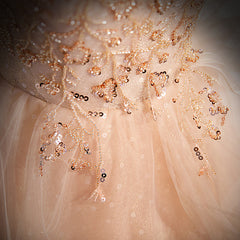 Pink Shiny Tulle Sweetheart Long Layers Party Dress, A-line Pink Tulle Formal Dress Prom Dress