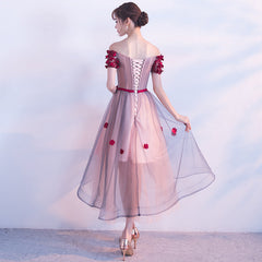 Lovely High Low Flowers Party Dress , Homecoming Dress