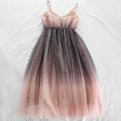 Lovely Tulle Gradient Cute Straps Women Dress, New Fashion Dress