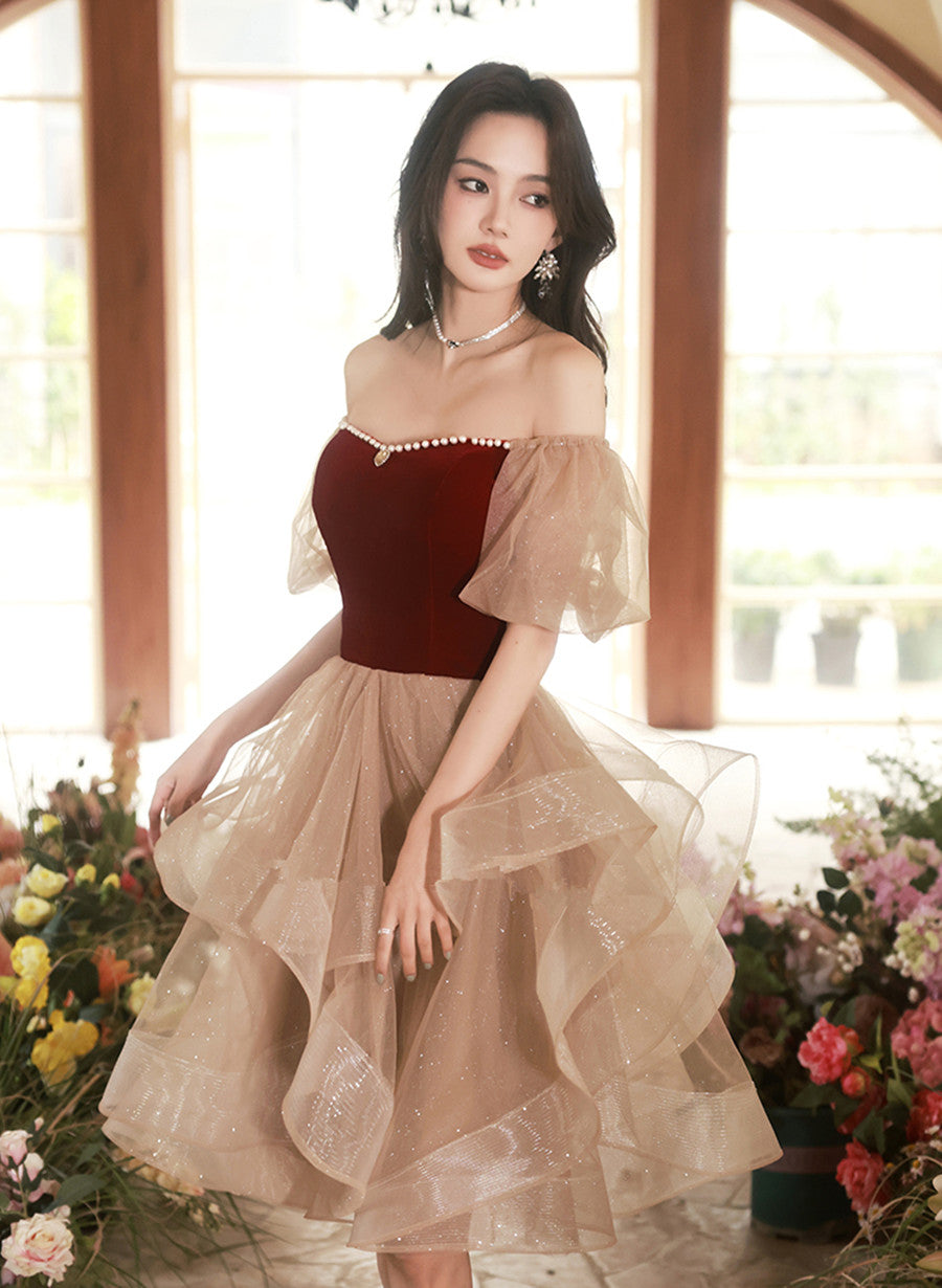 Lovely Short Sweetheart Beaded Party Dress,  Cute Short Graduation Dress