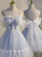 Light Sky Blue Hoco Dress Short Homecoming Dresses SH239