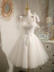 White Hoco Dress Short Homecoming Dresses SH237