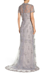 Formal Elegant Dress Wedding Guest Short Sleeve Lace Mother of the Bride Dress