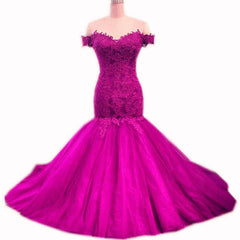 Off Shoulder Mermaid Dress Appliques