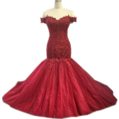 Off Shoulder Mermaid Dress Appliques