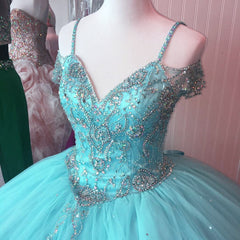 Off The Shoulder Crystal Beaded Ball Gowns Quinceanera Dresses