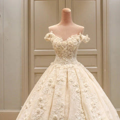 Off The Shoulder Lace Wedding Dresses Ball Gown