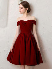 Lovely Sweetheart Wine Red Velvet Short Party Dress, Dark Red Velvet Prom Dress Homecoming Dress