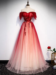 Off the Shoulder Burgundy Prom Dresses, Wine Red Off Shoulder Formal Graduation Dresses