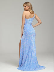 Gracelyn Elegant One Shoulder Sequin Prom Dress