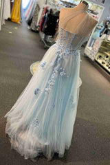 One Shoulder Flowers Lace Prom Dresses Applique Sweetheart with Split