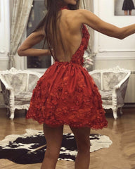 Elegant Lace Homecoming Dresses Halter Top