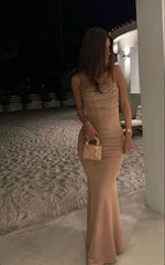 Modest Mermaid Straps Champagne Birthday Dresses 21th Birthday Outfit P1050