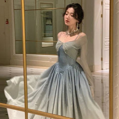 A line Straps Sequin Prom Dresses Formal Evening Dress P1101