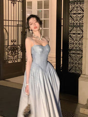 A line Straps Sequin Prom Dresses Formal Evening Dress P1101