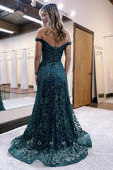 P1244 - A-Line Strapless Lace Appliques Long Prom Evening dress with Cap Sleeves