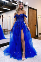 P1250 - Timeless Strapless Empire Sweetheart Appliques A-Line Prom Formal Dress