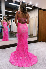 P1268 - Trumpet/Mermaid Sweetheart Appliques Feathers Long Prom Party Dress
