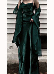 Beautiful Dark Green Long Prom Dress Evening Dress P1331