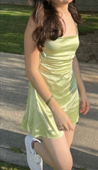 Simple A line Yellow 18th Birthday Dresses Birthday Outfits P1353