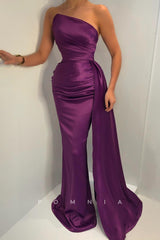 P1500 - Strapless Column/Sheath Pleats Sleeveless Long Prom Evening Formal Dress