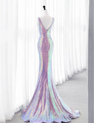 Luxurious Shiny Long Sequin Prom Dress P1714