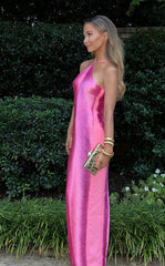 Sexy Mermaid Halter Hot Pink Long Prom Dresses P1807