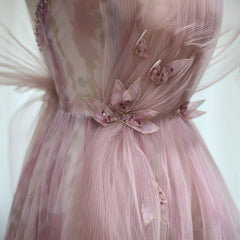 Spaghetti Straps Backless Formal Prom Dresses for Wedding Party P1942