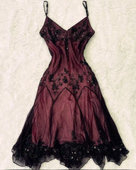 Vintage Beaded Embroidery V-neck Mermaid Prom Dress Party Dress Evening Dress HZ1024