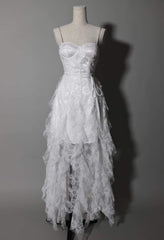 Sexy High Low Straps Prom Dresses 21th Birthday Outfit P2070