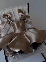 chic ball gown brown homecoming dress 16th birthday outfits P2090