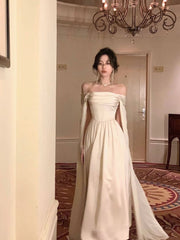 Sexy A Line Long Prom Dresses White 21th Birthday Outfits P2188