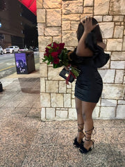 Sexy Sheath Strapless Black Short Homecoming Dress P2258