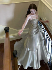 Modest Mermaid Long Prom Dresses Spaghetti Straps Birthday Party Dress Evening Gowns