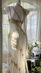 Flowy One Shoulder Chiffon Beaded Elegant Prom Dress Formal