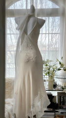 Pure and Elegant Chiffon Strap Beaded Mermaid Prom Dress